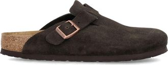 Birkenstock Boston Soft Footbed Su&egrave;de Leren Instappers - Heren - Slip ons - Zwart - 39 EU - Su&egrave;de - Schoenen