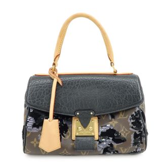 Louis Vuitton Carrousel Fleur De Jais Monogram Canvas Multicolour Canvas Handbag (Pre-Owned)