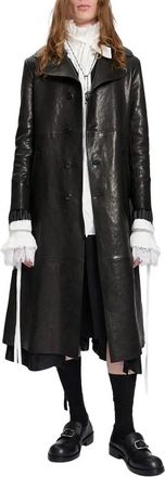 Ann Demeulemeester Abrigo de piel deconstruido Lionel - Jackets - Hombre - Negro - M