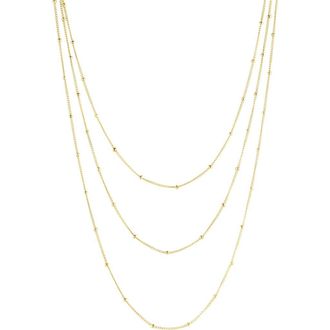 Set & Stones Kennedy Layered Necklace in Gold at Nordstrom, Size 16