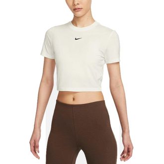 Nike (WMNS) Nike Sportswear Essential Crop Top (Asia Sizing) White FB2874-133