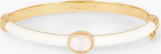 Talbots Stone Enamel Hinge Bangle - Ivory/Gold - 001 Talbots