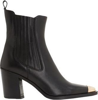 8 by YOOX LEATHER METAL-POINTY WESTERN ANKLE BOOTS