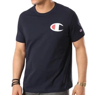 Champion Heren, Tops, Blauw, Maat: L Katoen