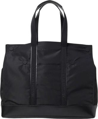 Alexander McQueen Zwarte Nylon Tote Tas - Heren - Shoppers - Zwart - ONE Size - Nylon - Tassen