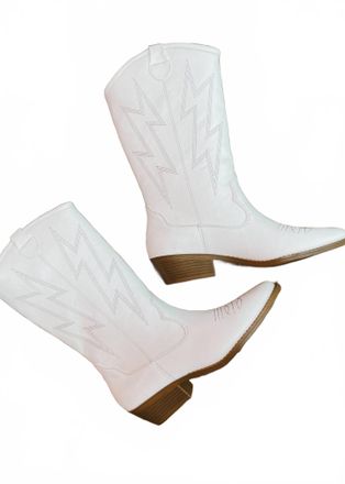 Dirty Laundry Womens Josea Pointed Toe Western Boot In White