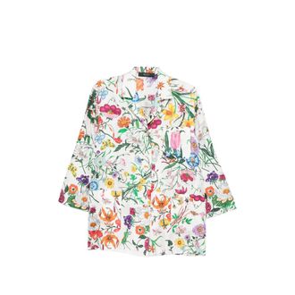 Gucci Flora-print Silk Shirt