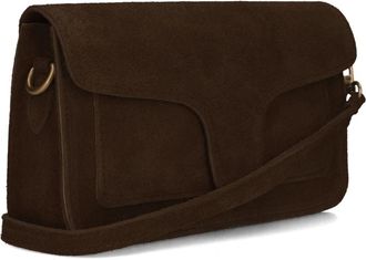 Notre-V Margot Suede - Dames - Schoudertassen - Bruin - ONE Size - Su&egrave;de - Tassen