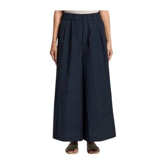PESERICO Peserico, Wide Trousers, female, Blue, Size: XL Skirt-Trousers