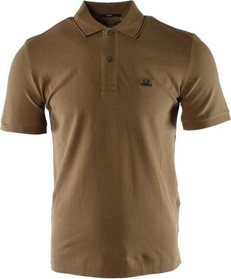 C.P. Company Stretch Piquet Polo - Heren - Polos - Bruin - S - Katoen - Tops