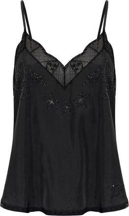 Zadig&Voltaire Christy Zijden Camisole - Dames - Tops zonder mouwen - Zwart - S - Tops