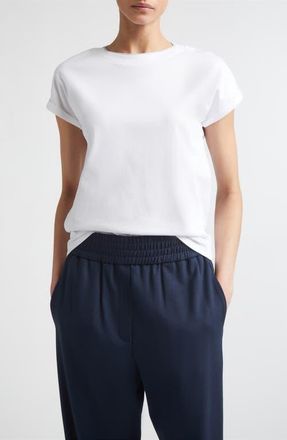 Eleventy Layered Crewneck T-Shirt in 01-130 White/sky Blue at Nordstrom, Size X-Small