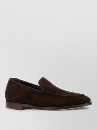 Crockett & Jones suede salcombre loafers almond toe design