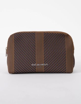 Ilse Jacobsen Womens Ilse Jacobsen Knitty Womens Knitted Makeup Bag - Dark Indigo Buckthorn Brown 660261 - Size: ONE size