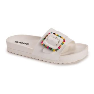 Muk Luks Womens Grand Colette Sandal in White at Nordstrom, Size 11