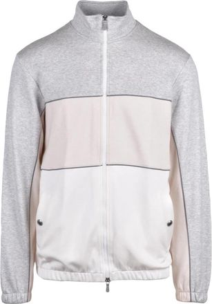 Eleventy Ritsvest - Heren - Vesten met rits - Grijs - S - Katoen - Hoodies & sweatvesten