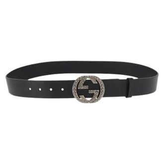 Gucci Pre-owned Belts, female, Black, Size: ONE SIZE Pre-owned Vintage Leather Belt
