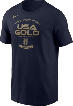 Nike Mens USA Olympic Team 2026 Gold Medal Core Short-Sleeve T-Shirt in Blue | M11332P530USAH-NVY