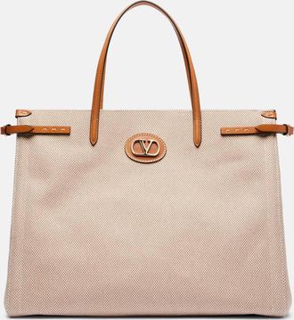 Valentino Garavani Borsa Antibes in canvas con pelle