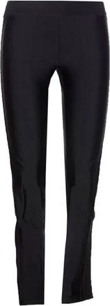 Versace Jeans Couture Stijlvolle Broeken voor Modeliefhebbers - Dames - Leggings - Zwart - L - Katoen - Broeken
