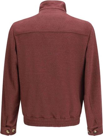 Brunello Cucinelli Merino Wool Jacket - Bordeaux