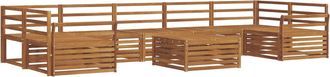 vidaXL Conjunto De Sof&aacute;s De Exterior 8 Uds. Natural Vidaxl