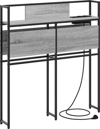 vidaXL Cabecera de almacenamiento con cabecera Gris sonoma 90 cm Vidaxl