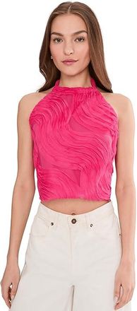 Trina Turk Myka Top Womens Clothing Magenta Milano : MD (US Womens 8-10), Nylon