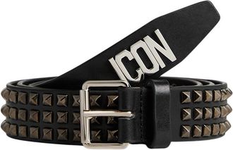 Dsquared2 Black ICON Studded Casual Belt