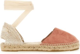 Maneb&igrave; Brown Color Block Espadrilles