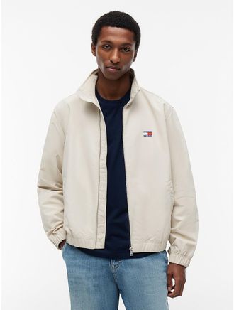 Tommy Hilfiger Mens Tommy Jeans Water-Repellent Zip Jacket - Classic Beige - L