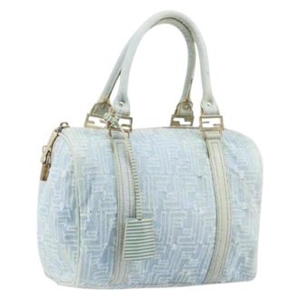 Fendi Pre-owned Vintage Canvas Handtas - Dames - Pre-owned - Blauw - Maat: ONE Size