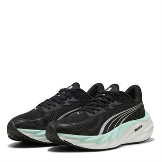 Puma Womens Velocity Nitro 4 Everyday Neutral Road Running Shoes in Black-Mintmelt - Size UK 5.5