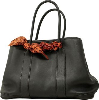 Herm&egrave;s Black Swift Leather Tote Bag (Pre-Owned)