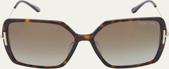 Tom Ford Joanna Mixed-Media Butterfly Sunglasses