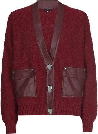 Caroline Biss Caroline Biss - Korte Cardigan 4221 - Dames - Truien - Rood - Maat: 2XL Zijde