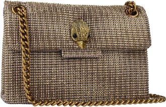 Kurt Geiger Fabric Mini Kensington Schoudertas - Dames - Schoudertassen - Geel - ONE Size - Tassen