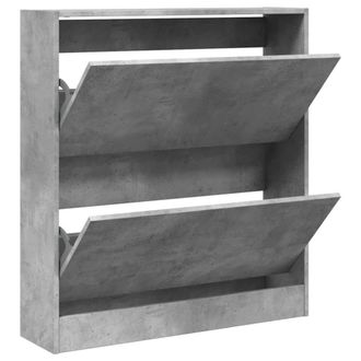 Berkfield Home Shoe Cabinet Concrete Grey 80x21x87.5 cm Engineered Wood