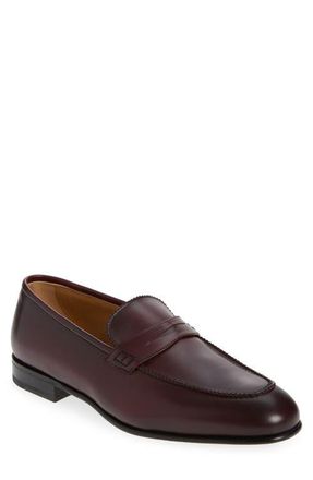 Ferragamo Great New Penny Loafer - Multiple Widths Available in Cordovan Nero Biscotto at Nordstrom, Size 11.5