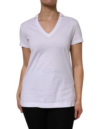 Dolce & Gabbana Cotton V-Neck T-Shirt - White