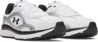 Under Armour UA Tech Runner Sneaker in White /Metallic Silver at Nordstrom, Size 10.5