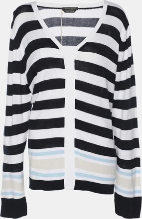 Marina Rinaldi Multicolor Stripe Knit Fabric Sweatshirt