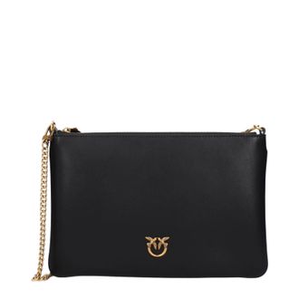 Pinko Pinko Damess Crossbodytassen Zwart leer
