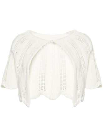 Forte_Forte ribbed-knit cotton miniskirt - Neutrals