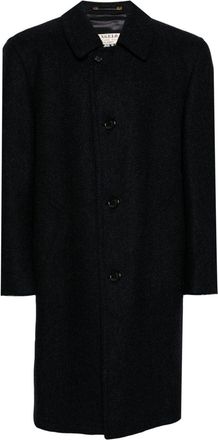 A.N.G.E.L.O. Vintage Cult 1990s single-breasted maxi coat - men - Wool/Polyamide/other fibers/Viscose - 50 - Blue