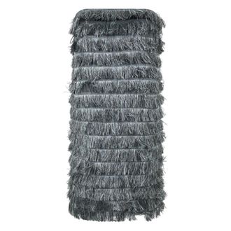 Alberta Ferretti Kleedjes, Dames, Zwart, S, Polyester, Korte jurk met franjes