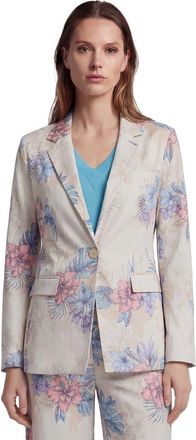 Lords of Harlech Exotic Floral Womens Tailored Blazer in Exotic Floral Neutral at Nordstrom, Size 10