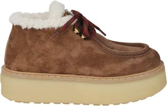 Prada Schoenen, Dames, Bruin, 37 1/2 EU, Allacciate