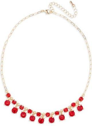 Cara Crystal Stone Necklace in Gold/Red at Nordstrom Rack