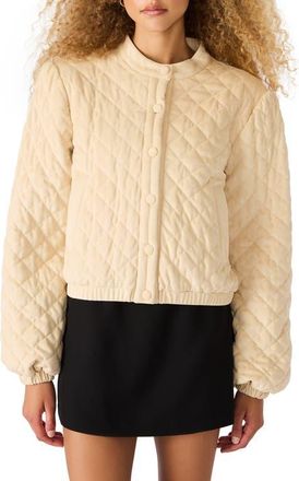 Steve Madden Brylee Quilted Jacket in Irish Cream at Nordstrom, Size X-Large